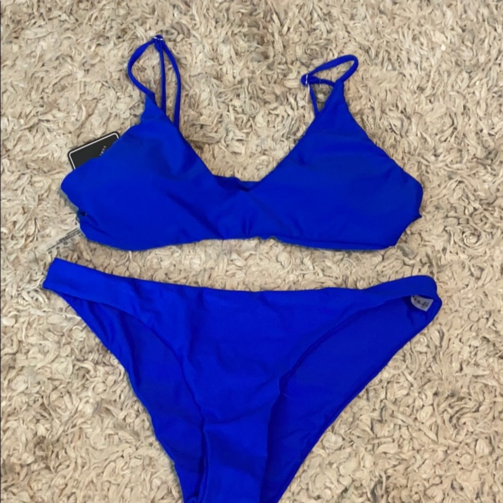 Blue Zaful bathing suit